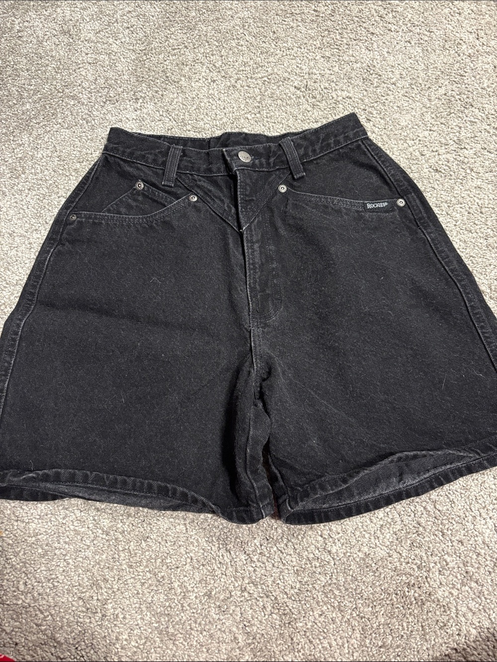 Vintage Black Rockies Jean Shorts